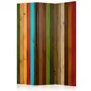 Bild 1 von artgeist Paravent, Mehrfarbig, Holz, Kunststoff, Textil, Kiefer, massiv, Holz, 135x172x3 cm, Motiv auf Vorder- und Rückseite, Akustikschaumstoff, Wohnzimmer, Raumteiler & Paravents, Paravents