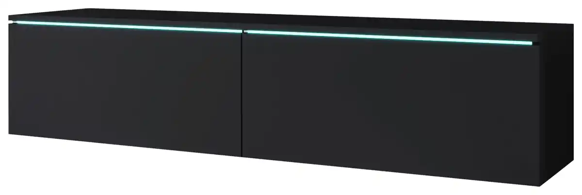 Bild 1 von TV-Lowboard mit LED ca. 140x30 cm Schwarz, Graphitfarben