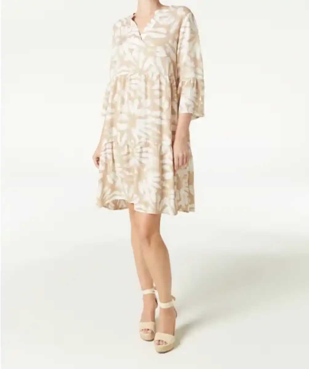 Bild 1 von Kleid mit Volants, Batik naturbedruckt
