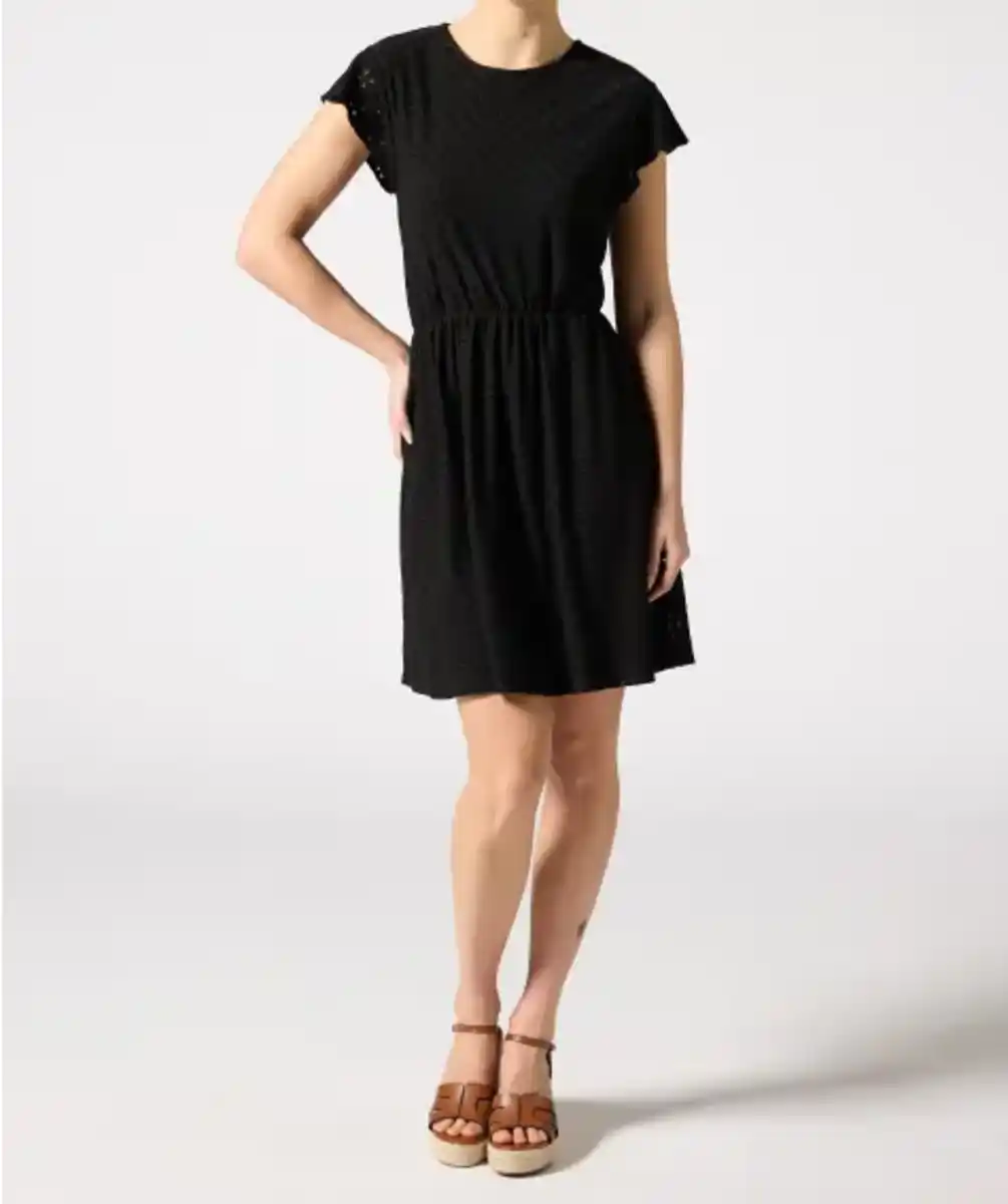 Bild 1 von Kleid mit Stickereien, schwarz