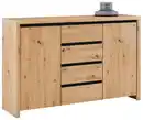 Bild 1 von Sideboard Larios Eichefarben, Schwarz, Eiche Artisan