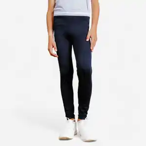 FOUGANZA Reitleggings 100 Light Kinder dunkelblau/lila