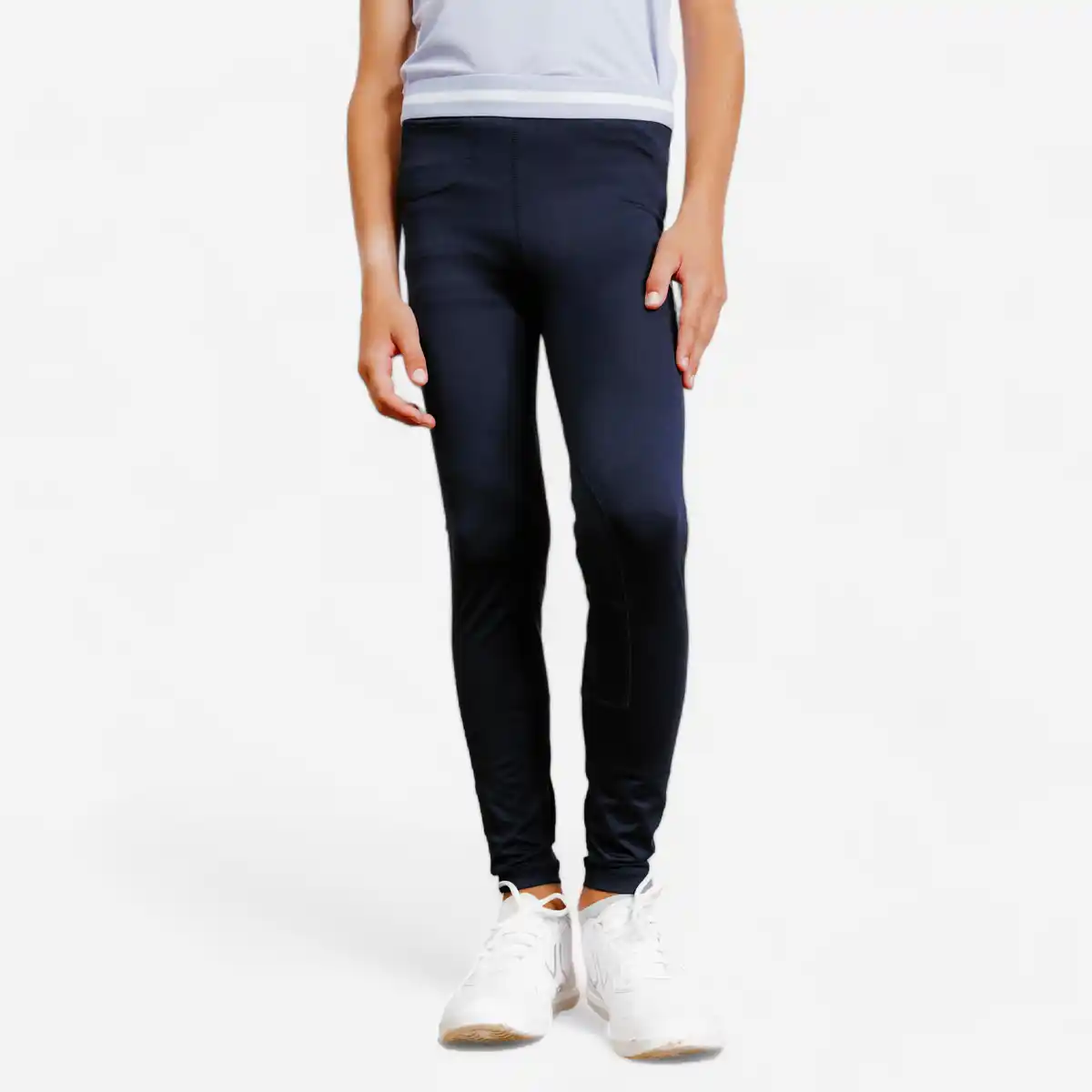 Bild 1 von FOUGANZA Reitleggings 100 Light Kinder dunkelblau/lila