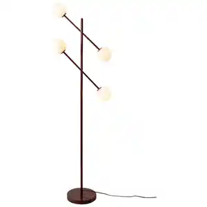 It's about Romi Stehleuchte it's about RoMi, Weiß, Bordeaux, Metall, Glas, 63.5x165x47.5 cm, Flexarm, Touch (on/off), Lampen & Leuchten, Innenbeleuchtung, Stehlampen, Stehlampen