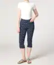 Bild 1 von Bengalinhose in Caprilänge, blau bedruckt