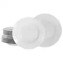 Bild 1 von Creatable Tafelservice Rokoko weiss, Weiß, Keramik, 12-teilig, lebensmittelecht, stapelbar, Essen & Trinken, Geschirr, Geschirr-Sets, Tafelservice
