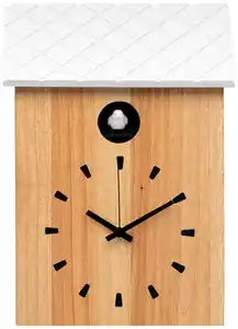 Wanduhr Kukuk Natur/Weiß, Naturfarben, Weiß