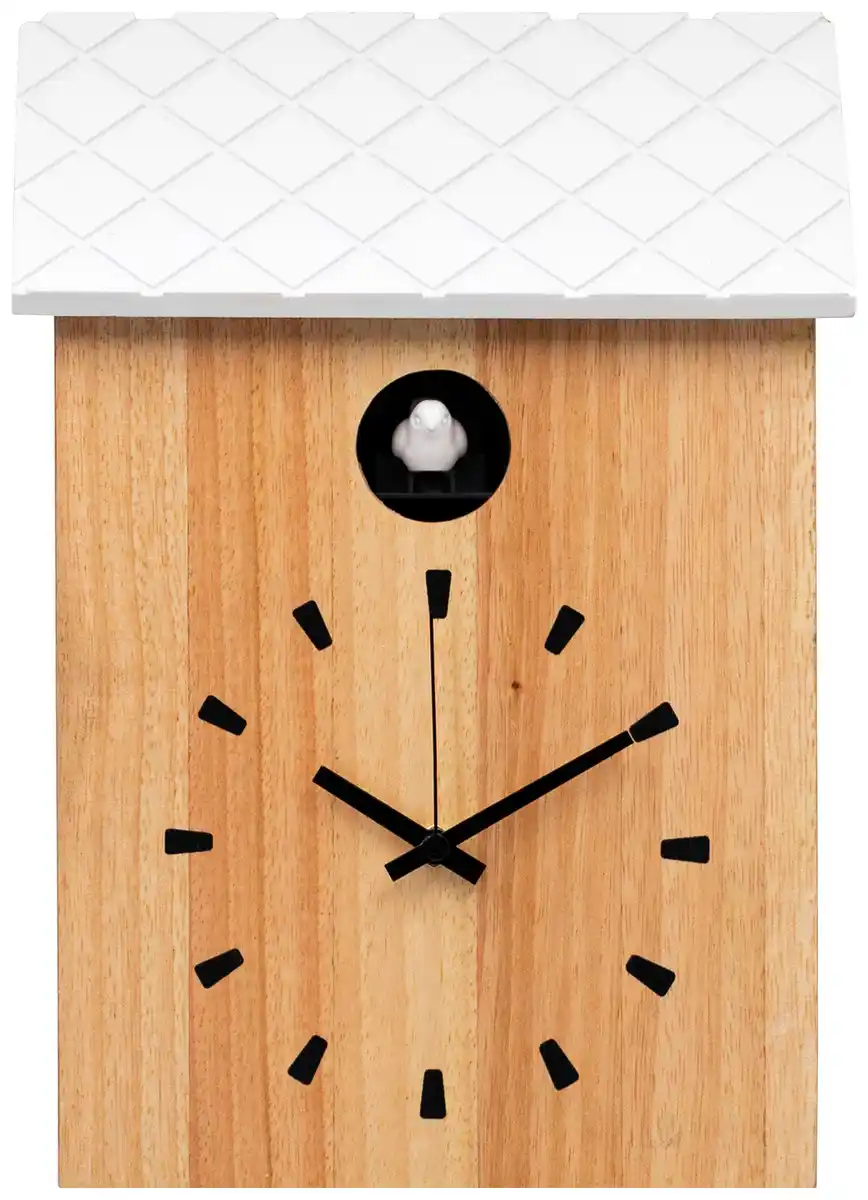 Bild 1 von Wanduhr Kukuk Natur/Weiß, Naturfarben, Weiß