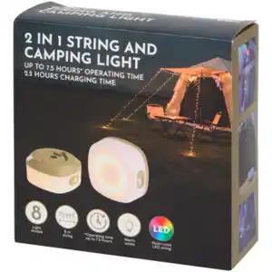 Froyak 2-in-1 Campingleuchte und Lichterkette