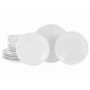 Creatable Kombiservice Milano Weiss, Weiß, Keramik, 18-teilig, Uni, stapelbar, Essen & Trinken, Geschirr, Geschirr-Sets, Kombiservice