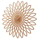 Bild 1 von Karlsson Wanduhr Sunflower, Braun, Holzwerkstoff, 60x60x4 cm, Dekoration, Uhren, Wanduhren