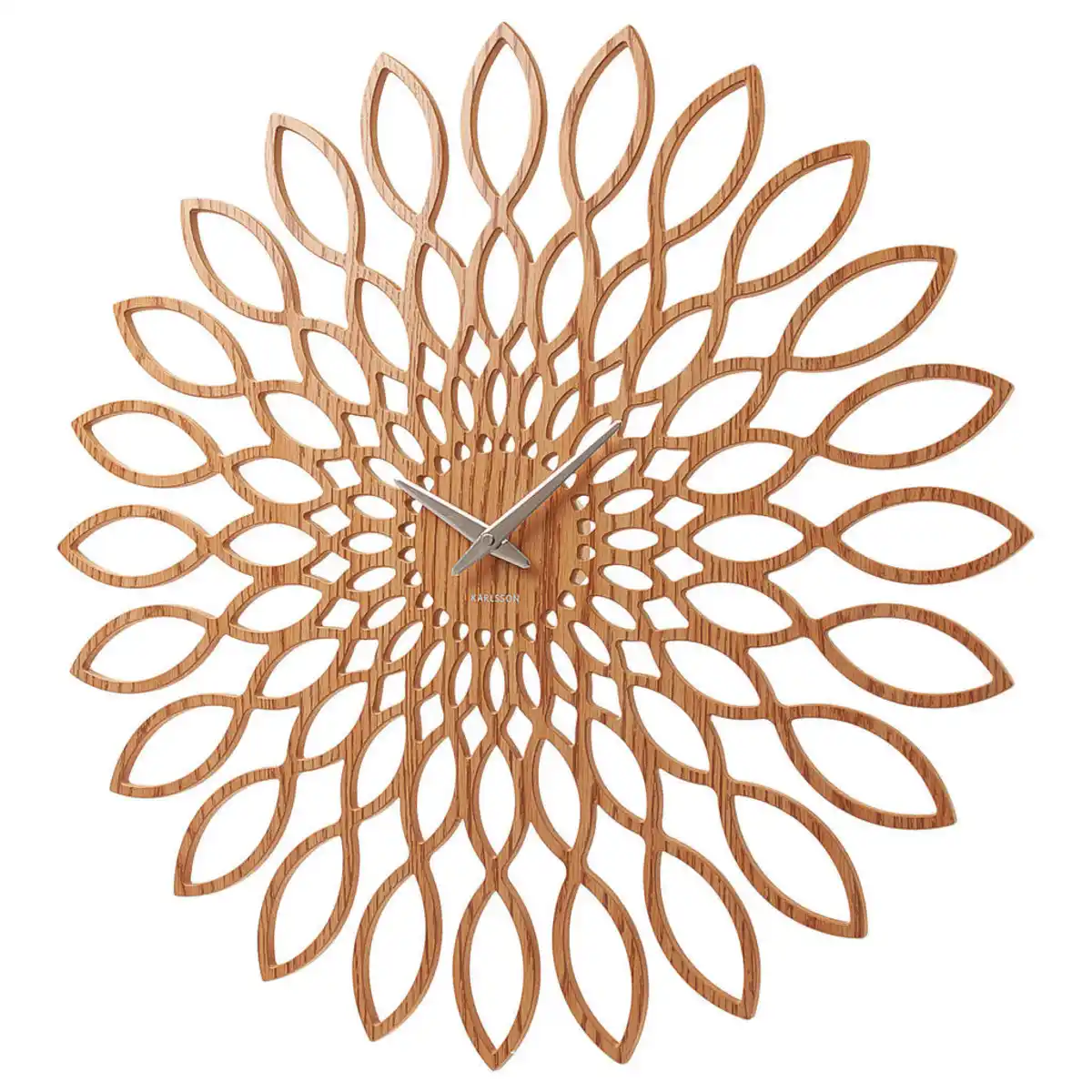 Bild 1 von Karlsson Wanduhr Sunflower, Braun, Holzwerkstoff, 60x60x4 cm, Dekoration, Uhren, Wanduhren
