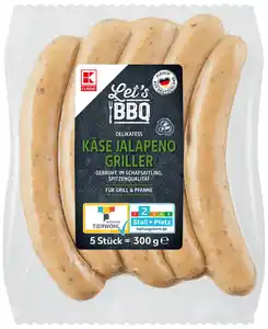 K-CLASSIC Käse-Jalapeño-Griller versch. Sorten, 5 St. = 300-g-Packg.