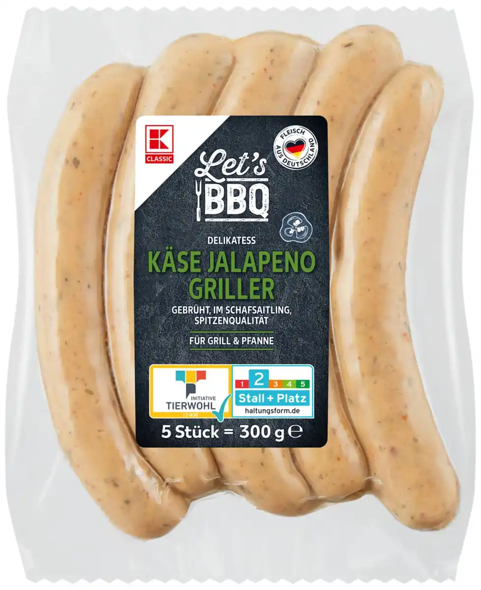 Bild 1 von K-CLASSIC Käse-Jalapeño-Griller versch. Sorten, 5 St. = 300-g-Packg.