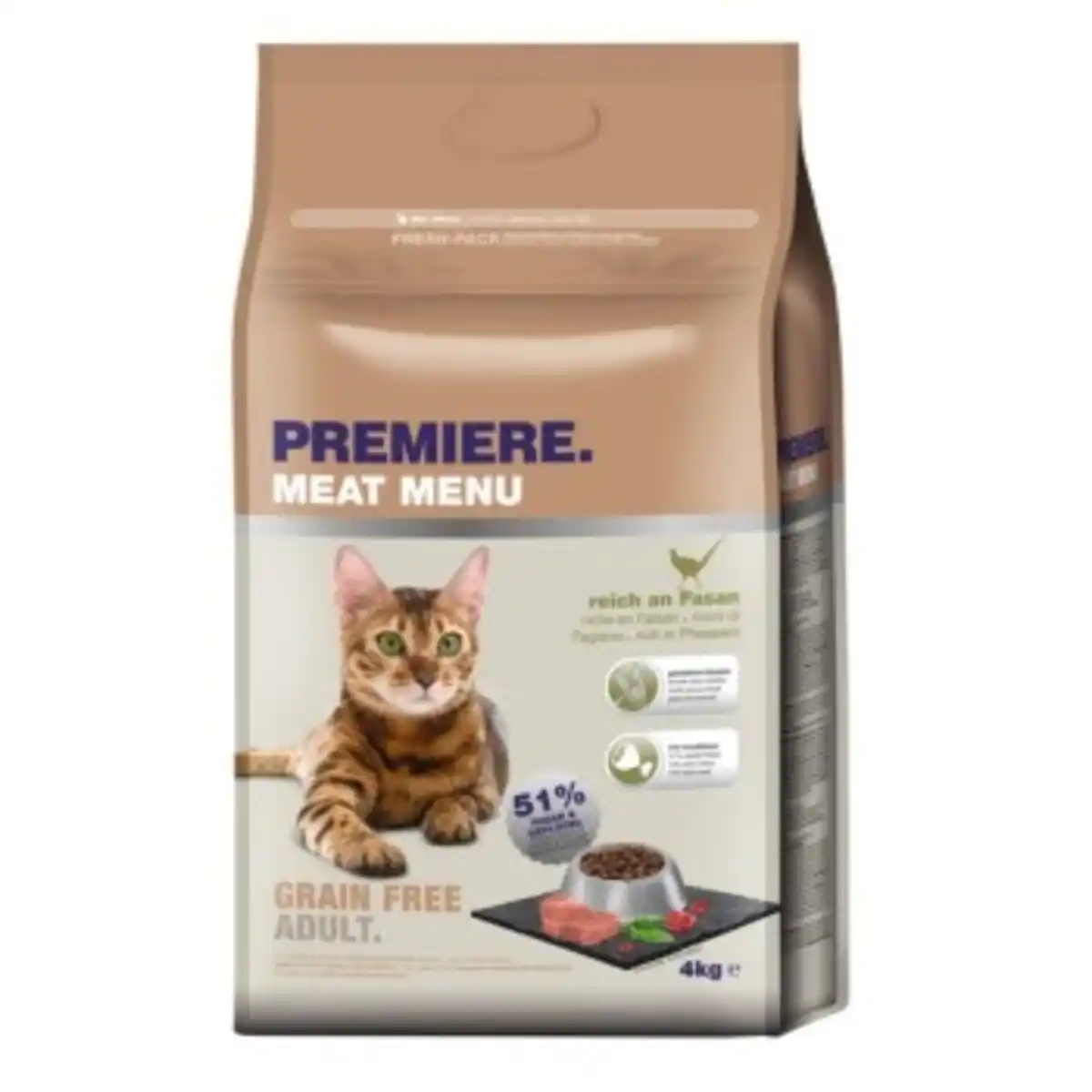 Bild 1 von PREMIERE Meat Menu Trockenfutter Katze Adult Grainfree Fasan 4 kg