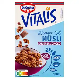 DR. OETKER Vitalis 1,5 kg, Weniger Süß Knusper Schoko
