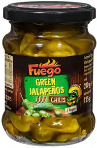 FUEGO Green Jalapeños, 210-g-Glas