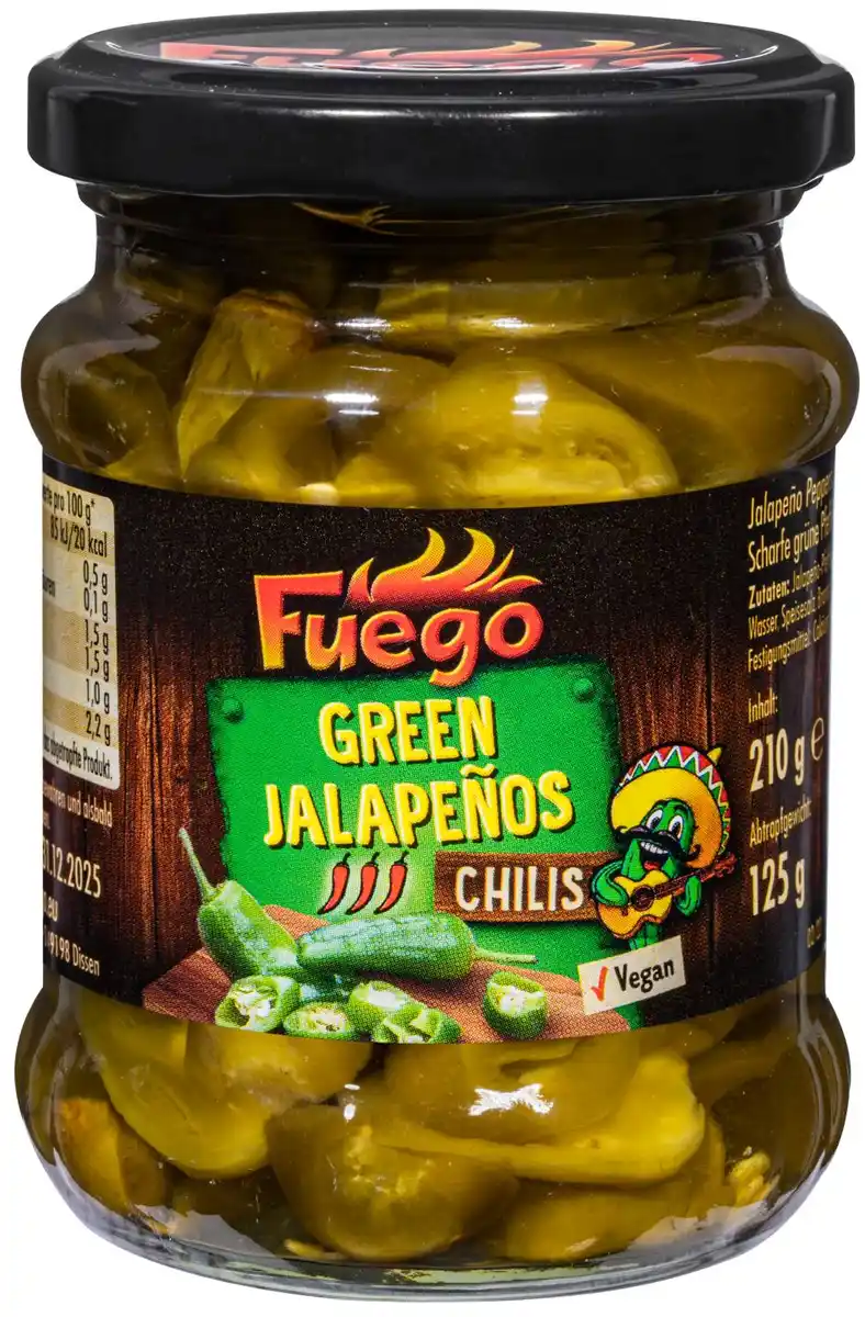 Bild 1 von FUEGO Green Jalapeños, 210-g-Glas