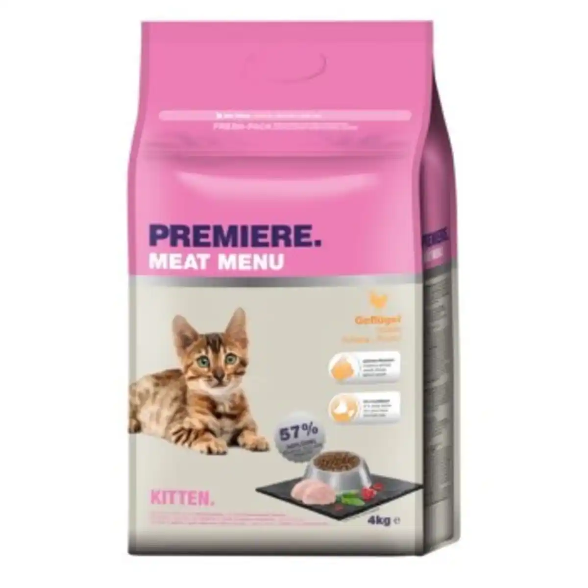 Bild 1 von PREMIERE Meat Menu Trockenfutter Katze Kitten Geflügel 4 kg