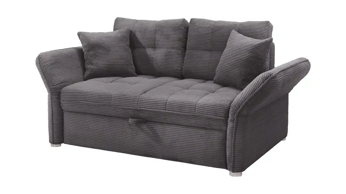Bild 1 von Schlafsofa Cord grau ausziehbar 147 x 105 cm - LEON