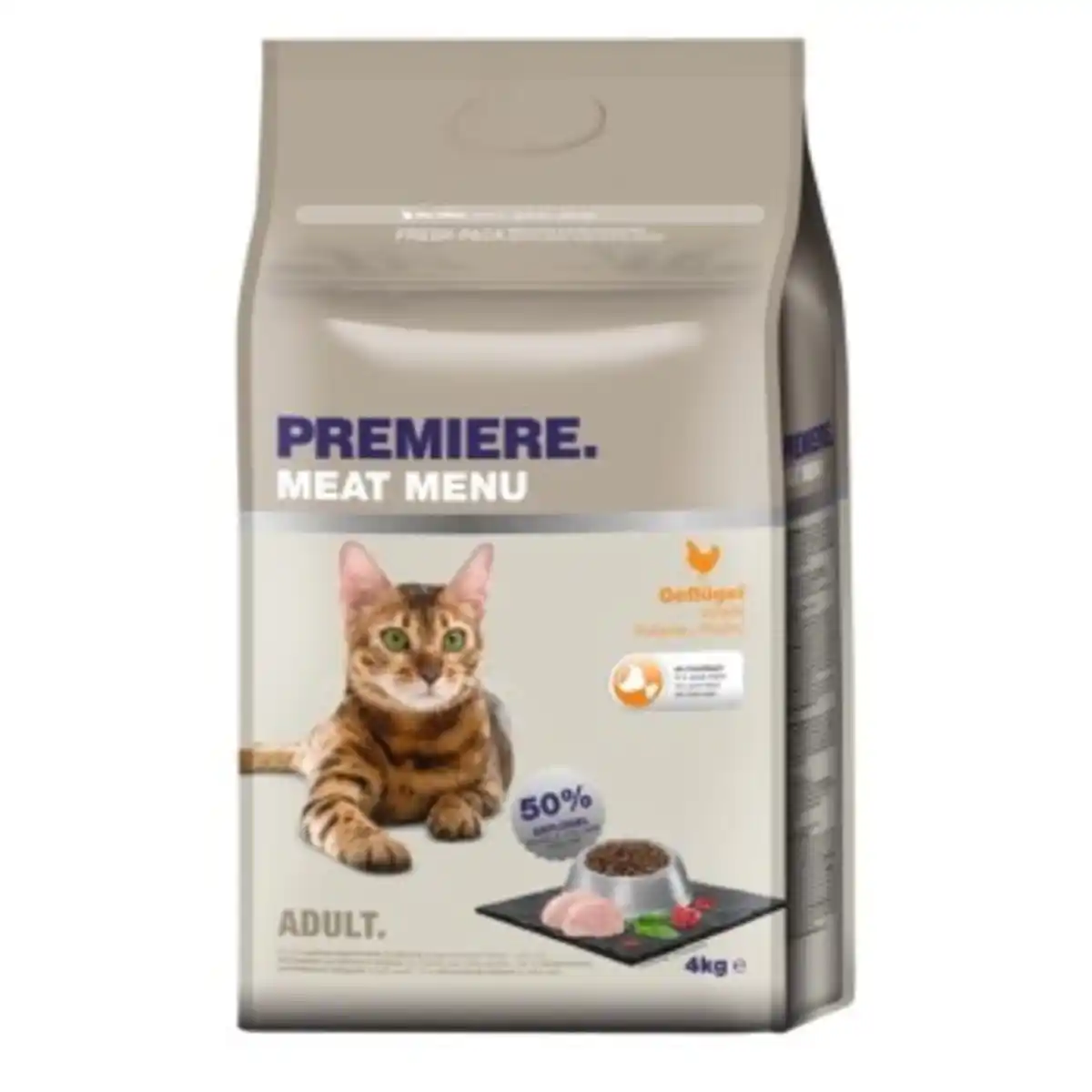 Bild 1 von PREMIERE Meat Menu Trockenfutter Katze Adult Geflügel 4 kg
