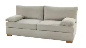 Schlafsofa Bettkasten Cord grau-beige 201 cm Dauerschläfer - DERBY