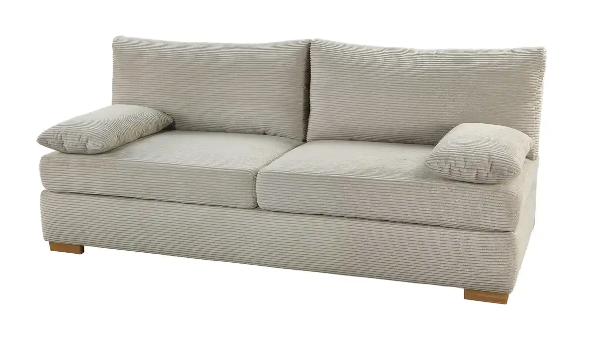Bild 1 von Schlafsofa Bettkasten Cord grau-beige 201 cm Dauerschläfer - DERBY