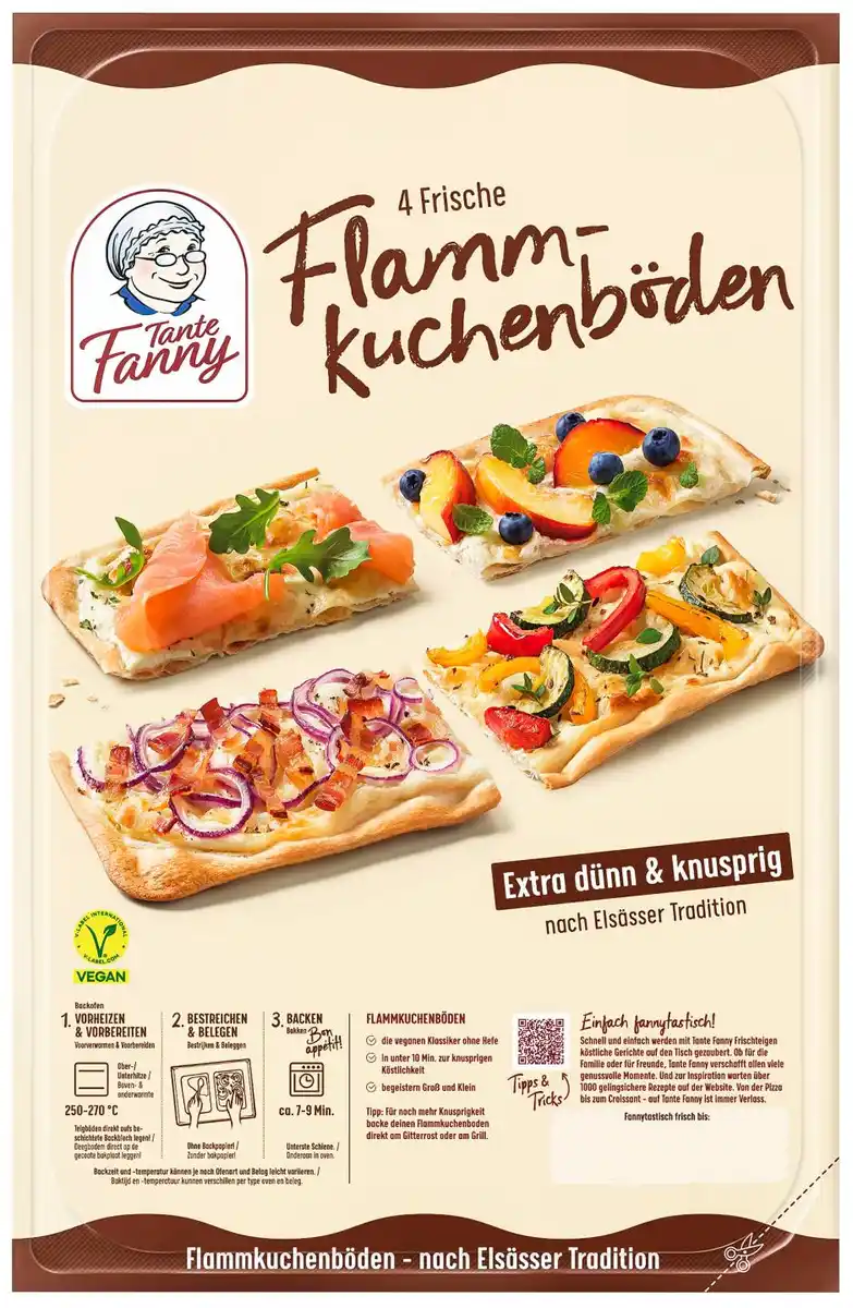 Bild 1 von TANTE FANNY Flammkuchenböden, 4 St. = 340-g-Packg.