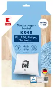 K-CLASSIC Staubsaugerbeutel »K 040«, 4-St.-Packg.