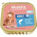 Bild 1 von MultiFit Nassfutter Katze Adult, Paté, mit Lachs 16x100 g