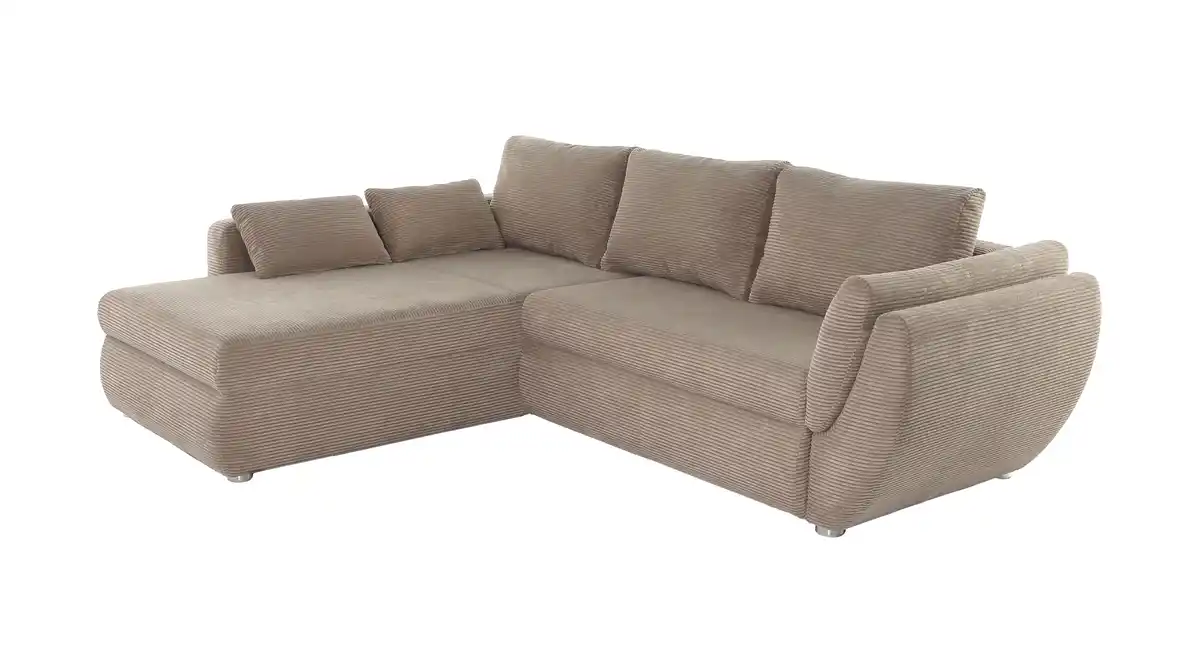 Bild 1 von Ecksofa Cord taupe - Schlaffunktion Bettkasten 272 cm - TAIFUN