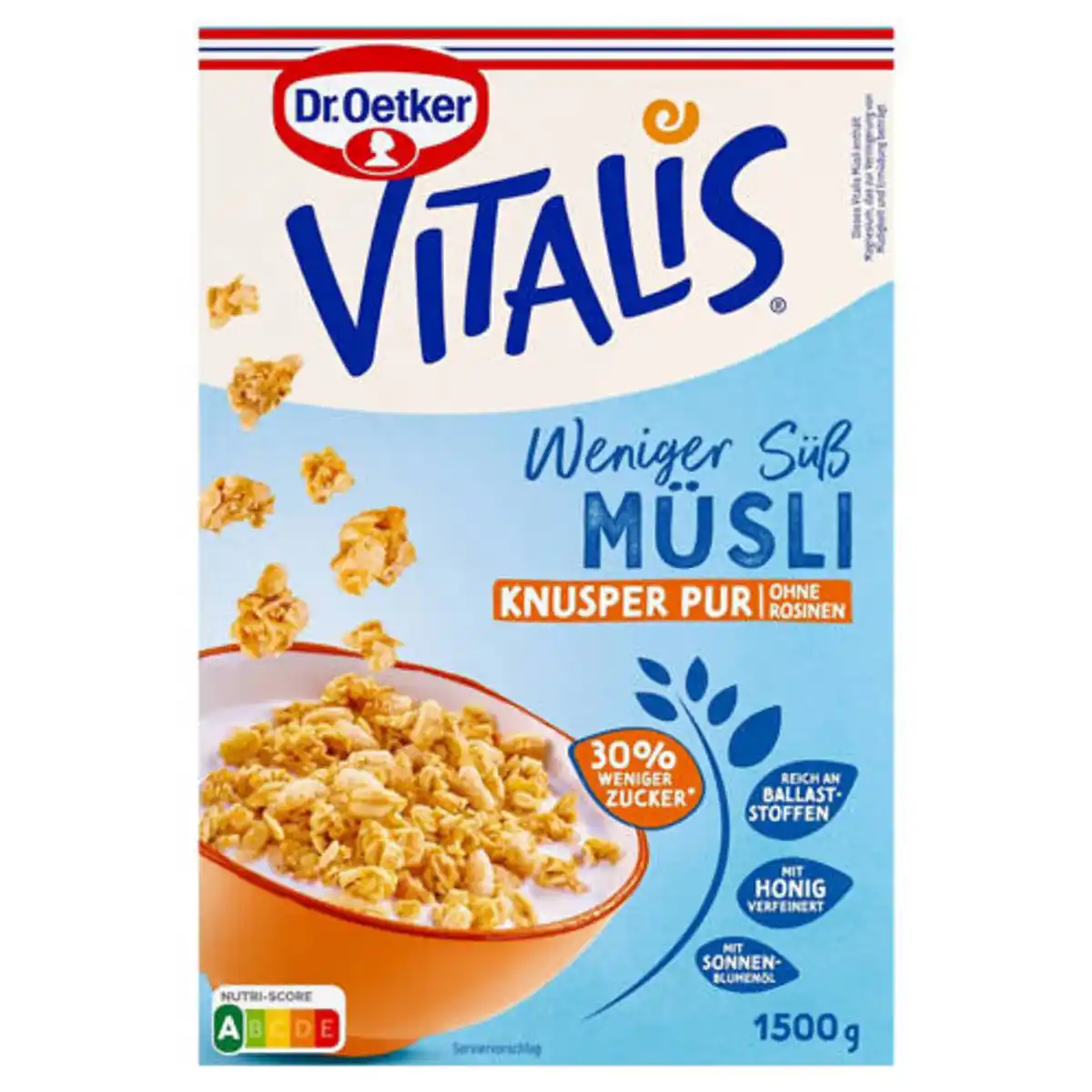 Bild 1 von DR. OETKER Vitalis 1,5 kg weniger süß Knusper pur