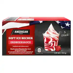 AMERICAN Amerikanisches Soft Eis, Vanille-Erdbeere