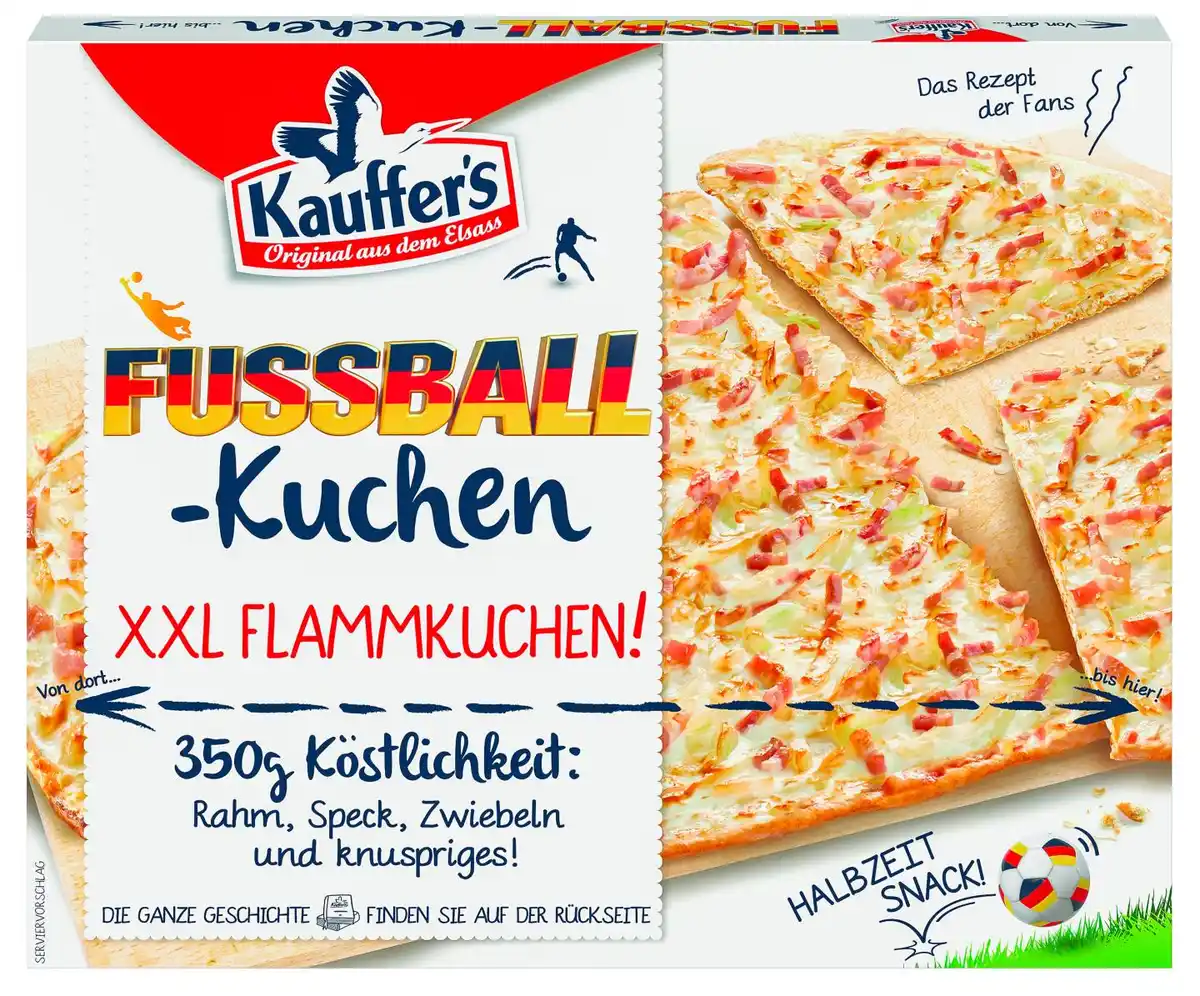 Bild 1 von KAUFFER'S Fußball-Flammkuchen XXL, 350-g-Großpackg.