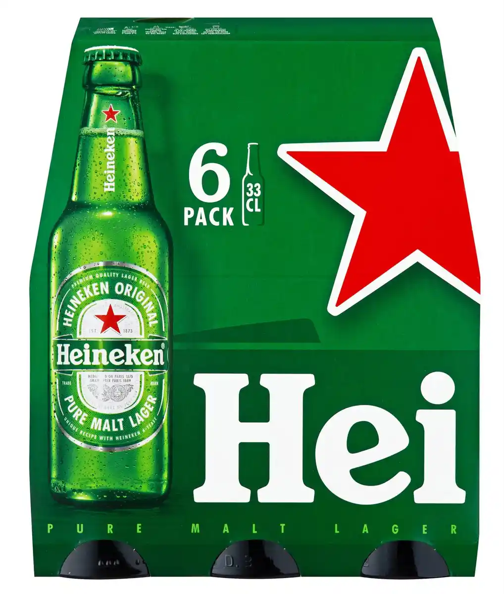Bild 1 von HEINEKEN Premium oder 0.0 % Lager, Packg. 6 x 0,33-l-Fl.