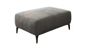 Hocker Sitzhocker 79 x 111 cm grau Veloursbezug - SALO