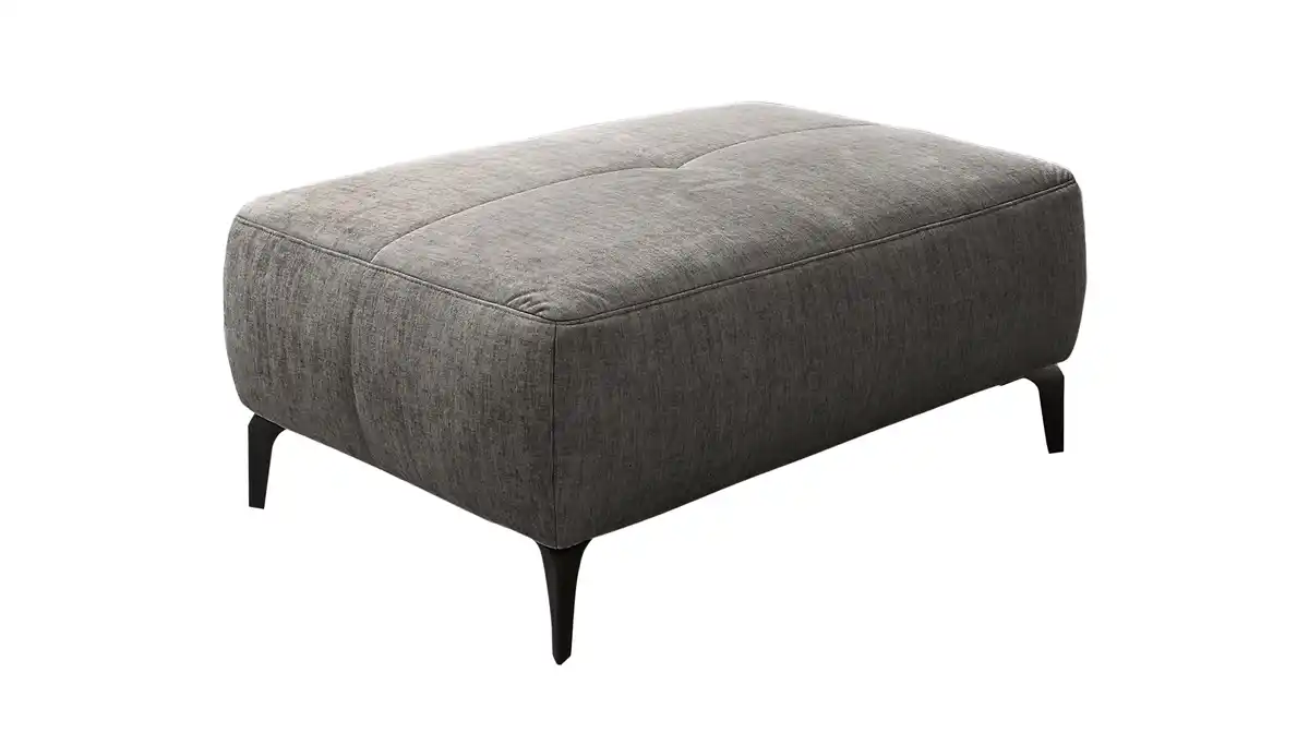 Bild 1 von Hocker Sitzhocker 79 x 111 cm grau Veloursbezug - SALO