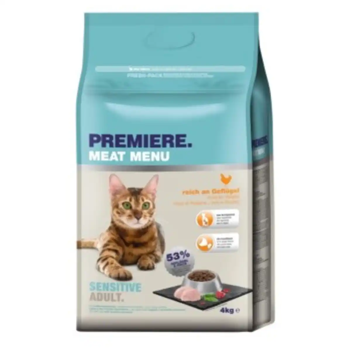 Bild 1 von PREMIERE Sensitive Trockenfutter Katze Adult Geflügel 4 kg