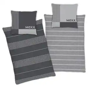 MEXX Bettwäsche mit Reißverschluss, 135 x 200 cm, Dunkelgrau