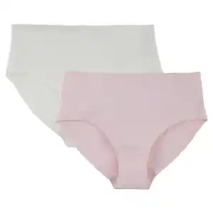UP2FASHION WOMEN Damen Unterwäsche, Weiß/Lila, Slips, S 36/38