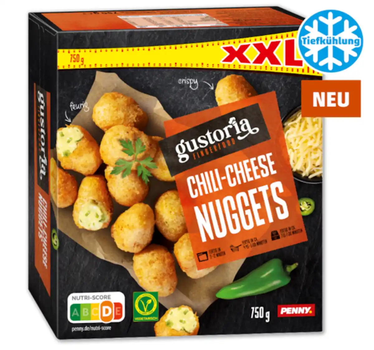 Bild 1 von GUSTORIA XXL Chili-Cheese Nuggets*