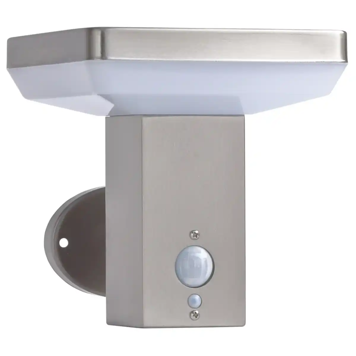 Bild 1 von LED Solar Wandleuchte eckig 4,4 W in silber mit Bewegungsmelder
