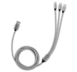LINK2HOME 3-in-1-USB-Kabel, Silber*