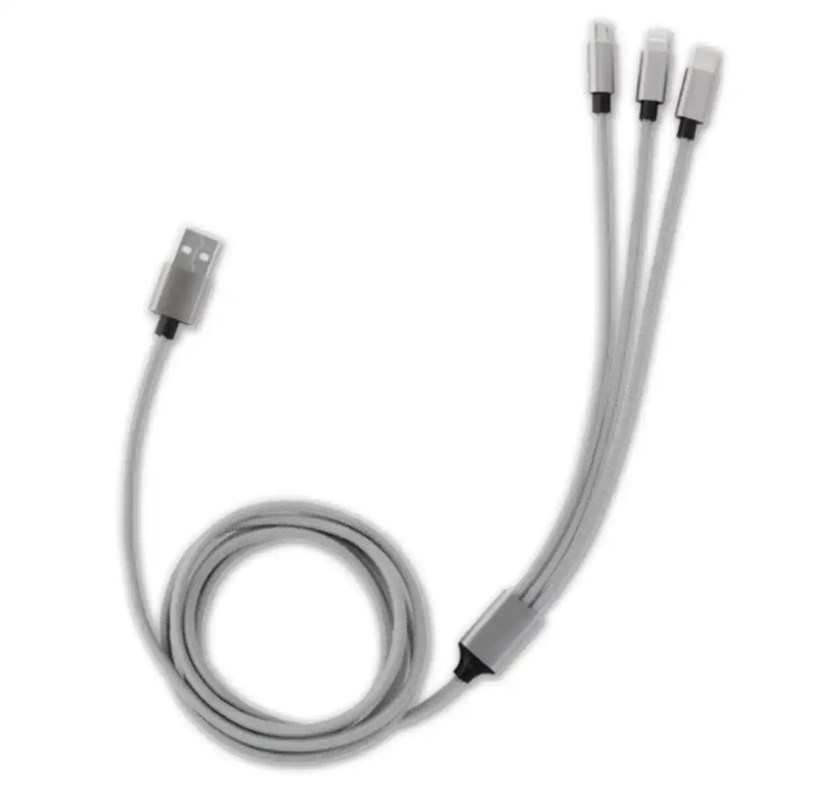 Bild 1 von LINK2HOME 3-in-1-USB-Kabel, Silber*