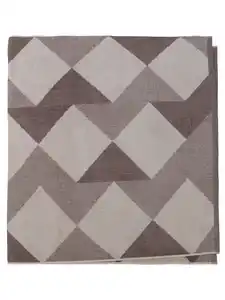 Strandtuch mit geometrischen Formen 86 x 160 cm Beige