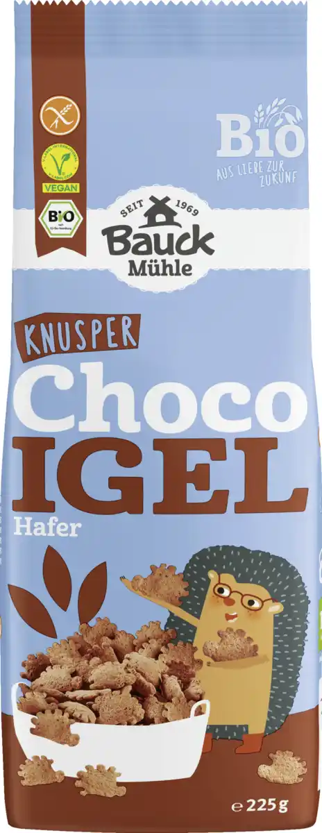 Bild 1 von Bauck Mühle Bio Knusper Choco Igel Hafer, 225 g