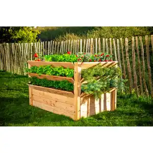 Westmann Hochbeet 'Premium' XXL Lärchenholz naturfarben 90,5 x 73 x 124,5 cm