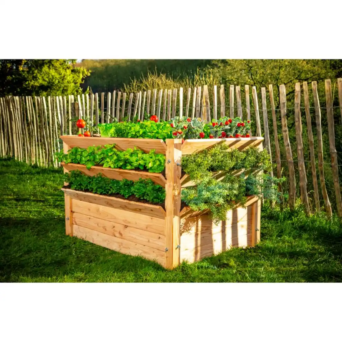 Bild 1 von Westmann Hochbeet 'Premium' XXL Lärchenholz naturfarben 90,5 x 73 x 124,5 cm