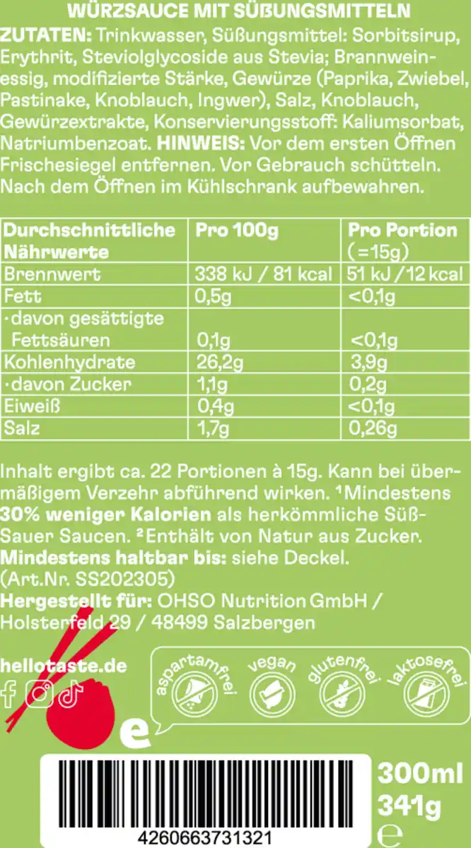 Bild 2 von hello taste Light Süß-Sauer Sauce, 300 ml