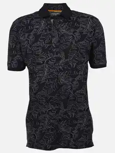 Herren Poloshirt mit Print Blau